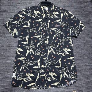 Lira CRTV SCTY Hawaiian Shirt Men's XL Black Floral Short Sleeve Button Up